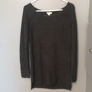 Knit tunic length sweater